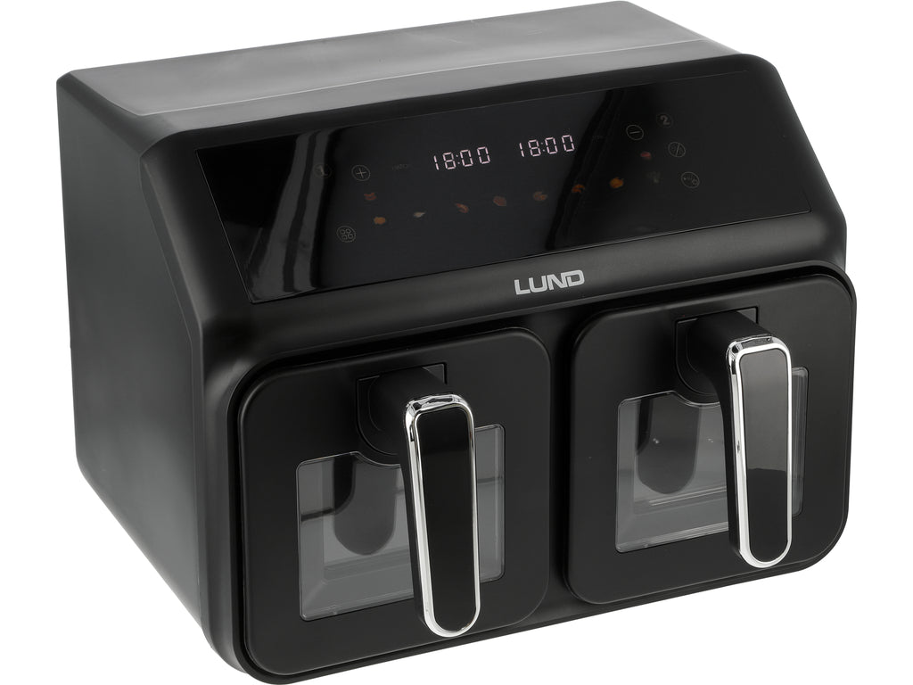 Friteuse 2200W 4L+4L Zwart