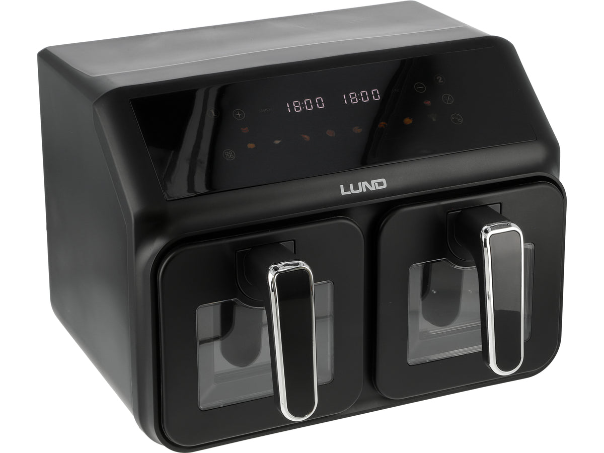 Friteuse 2200W 4L+4L Zwart