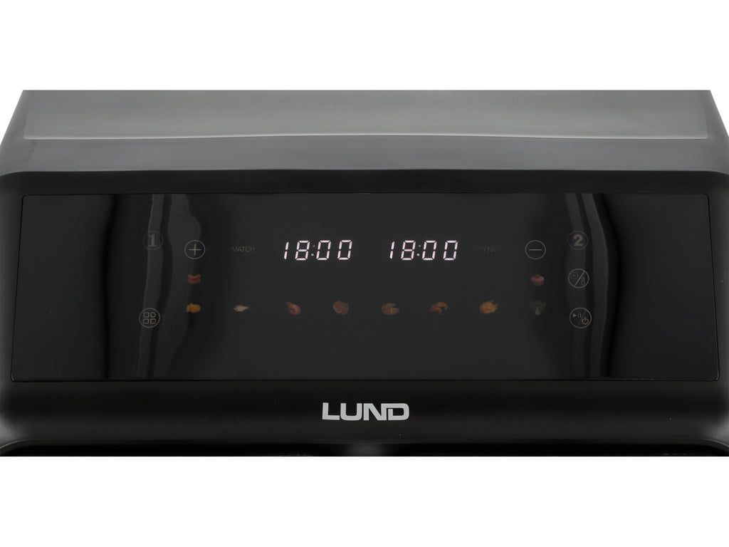 Friteuse 2200W 4L+4L Zwart