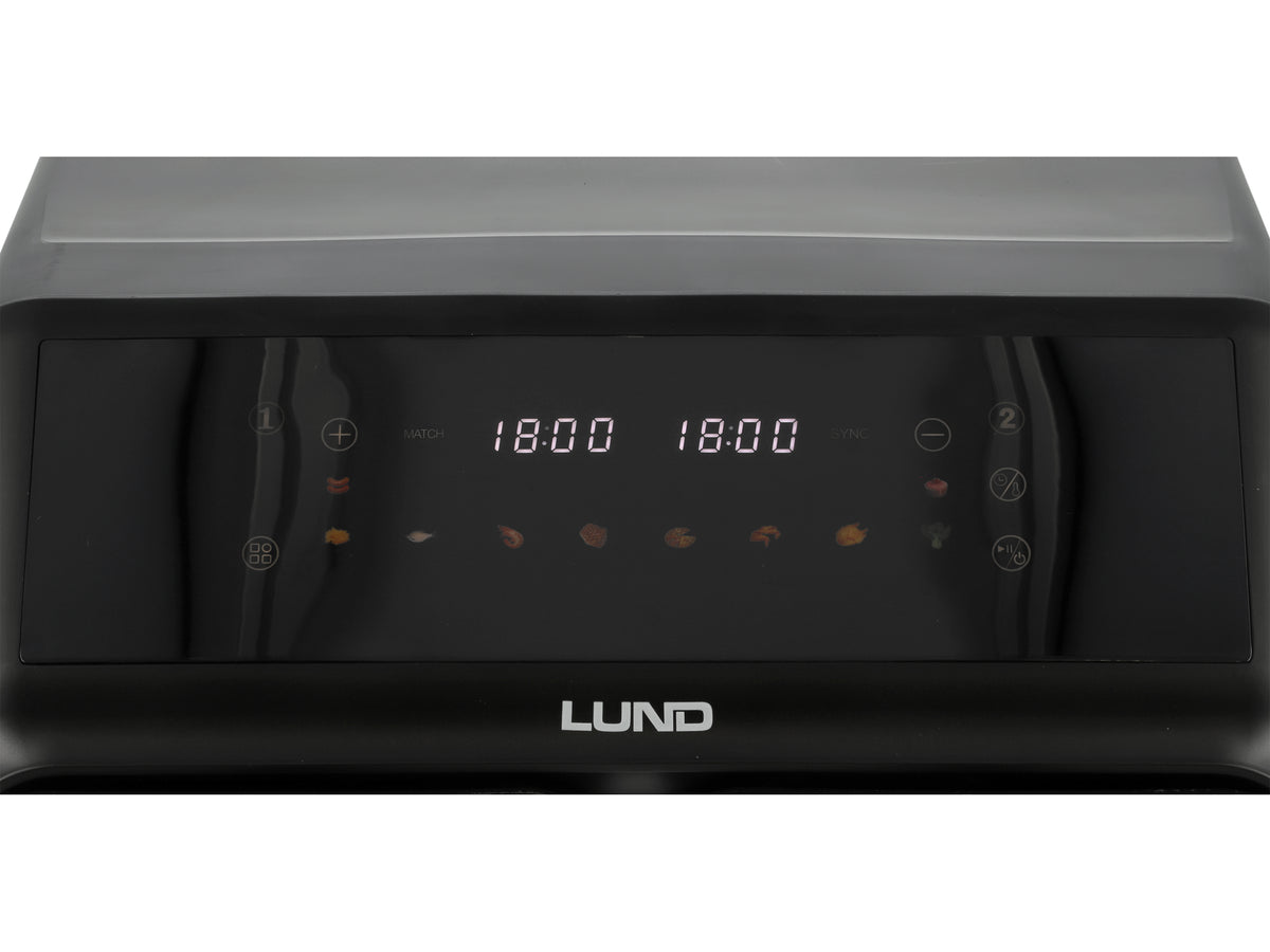 Friteuse 2200W 4L+4L Zwart