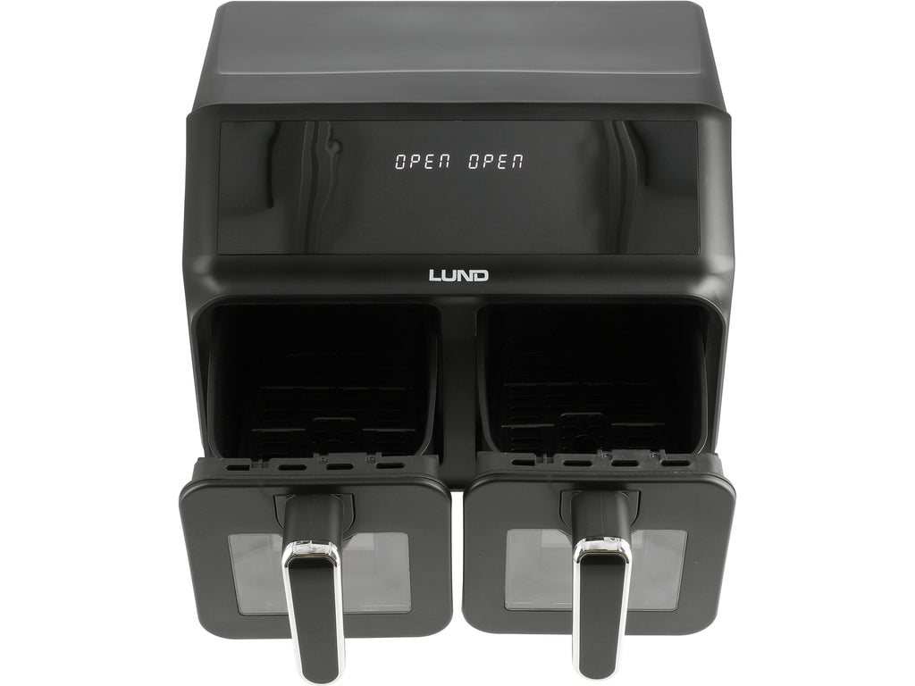 Friteuse 2200W 4L+4L Zwart
