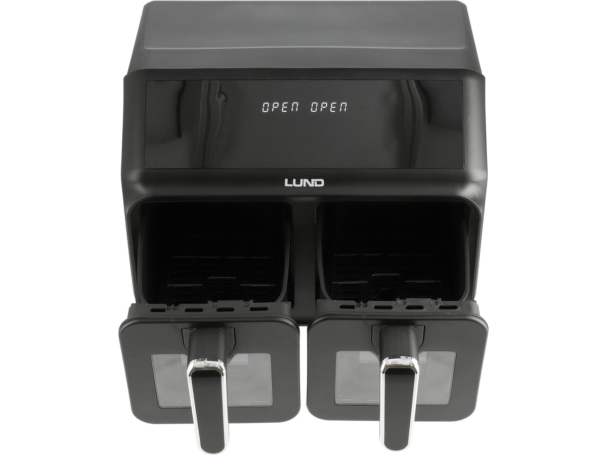 Friteuse 2200W 4L+4L Zwart