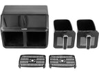 Friteuse 2200W 4L+4L Zwart