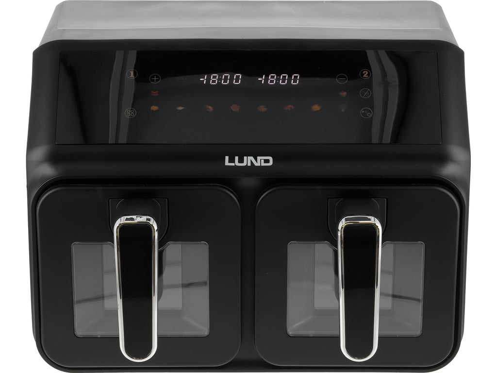 Friteuse 2200W 4L+4L Zwart