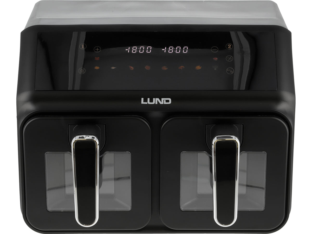 Friteuse 2200W 4L+4L Zwart