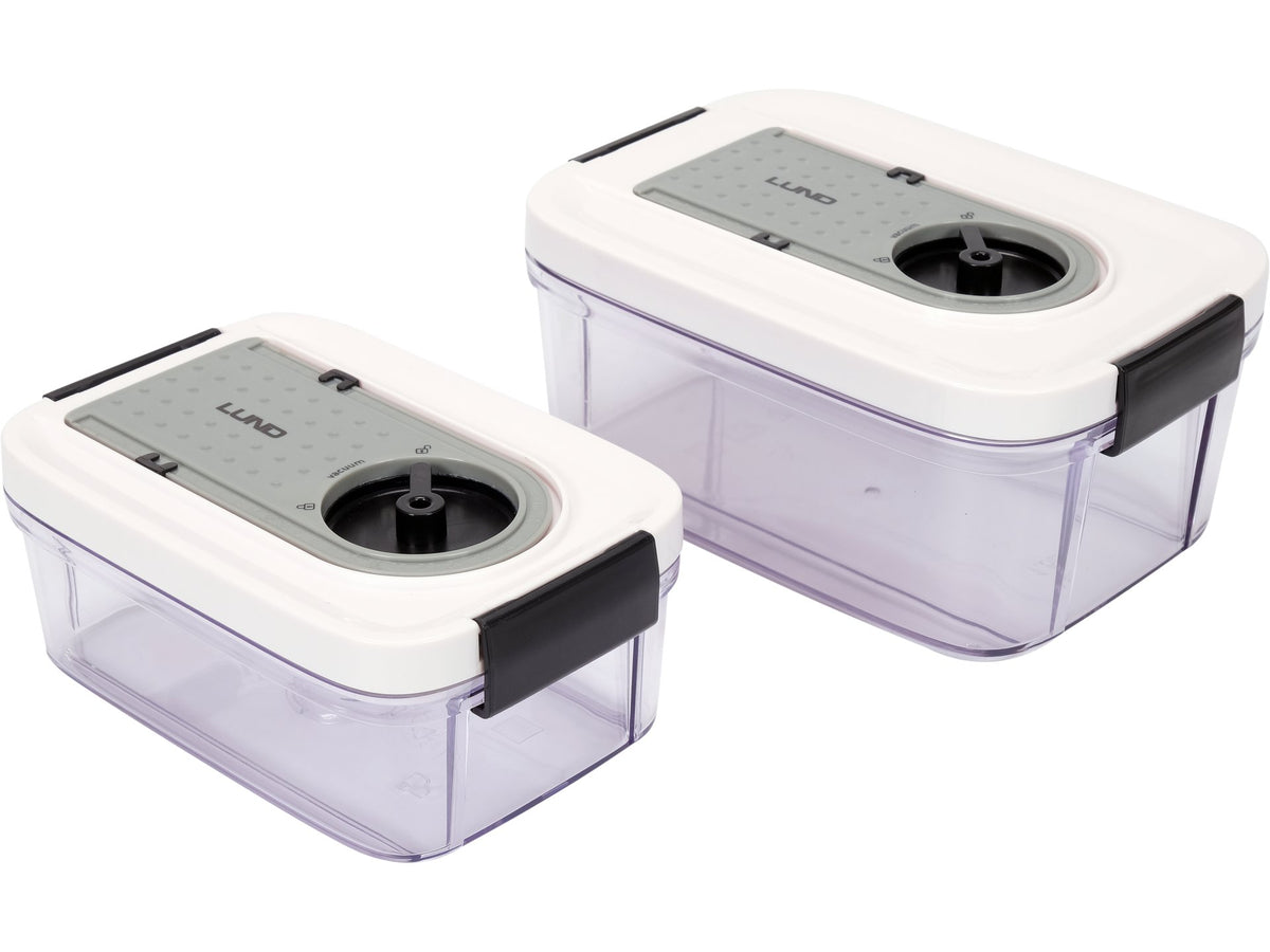 Vacuumcontainers 0,75L, 1,5L, Mogelijkheid Om De Datum Op Het Deksel Te Vermelden