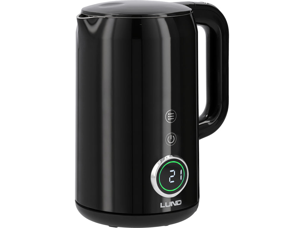 Elektrische Waterkoker 1,7L, Temperatuuraanpassing. Zwart