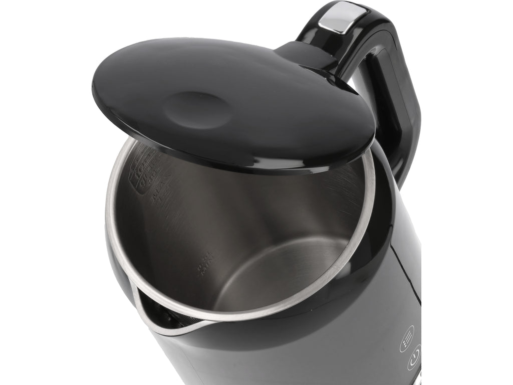 Elektrische Waterkoker 1,7L, Temperatuuraanpassing. Zwart