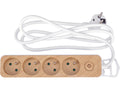 Power Strip Wood Style With Ground 4S 1.4M