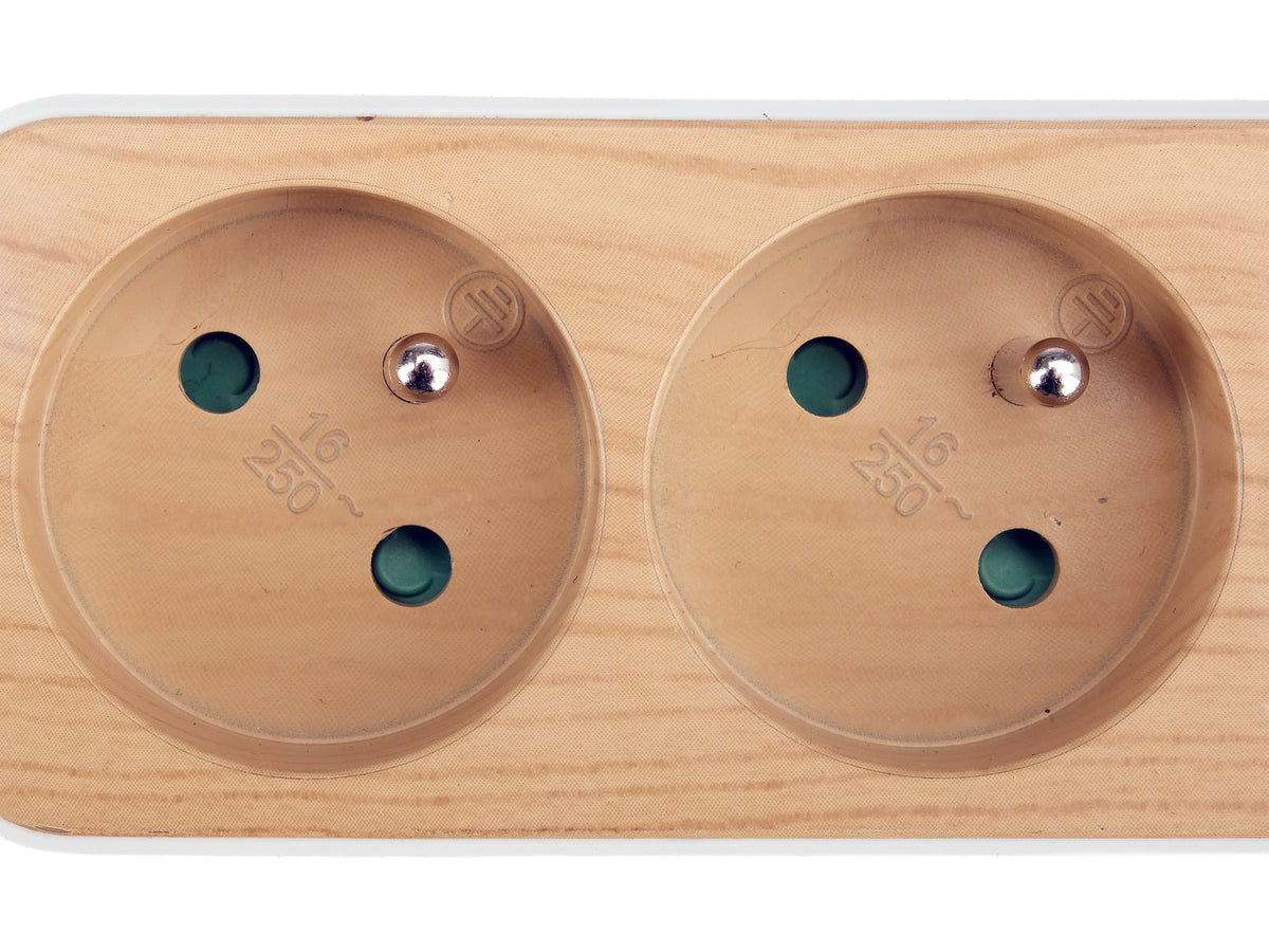 Power Strip USB Wood With Ground 5S 1.4M