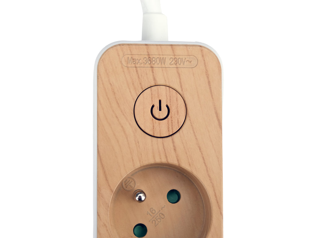 Power Strip Wood Style With Ground 3S 1.4M