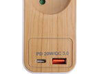 Power Strip USB Wood With Ground 5S 1.4M