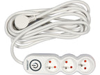 Verlengkabel Stekkerstrip 3 Sockets Met Aardingschakelaar 5M 1,5MM2