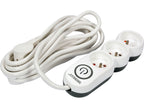 Verlengkabel Stekkerstrip 3 Sockets Met Aardingschakelaar 5M 1,5MM2