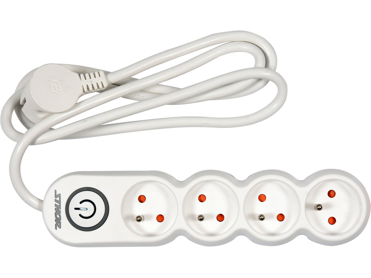 Verlengkabel Stekkerstrip 4 Sockets Met Aardingschakelaar 1,5M 1,5MM2