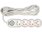 Verlengsnoer Stekkerstrip 4 Sockets Met Aardingschakelaar 3M 1,5MM2