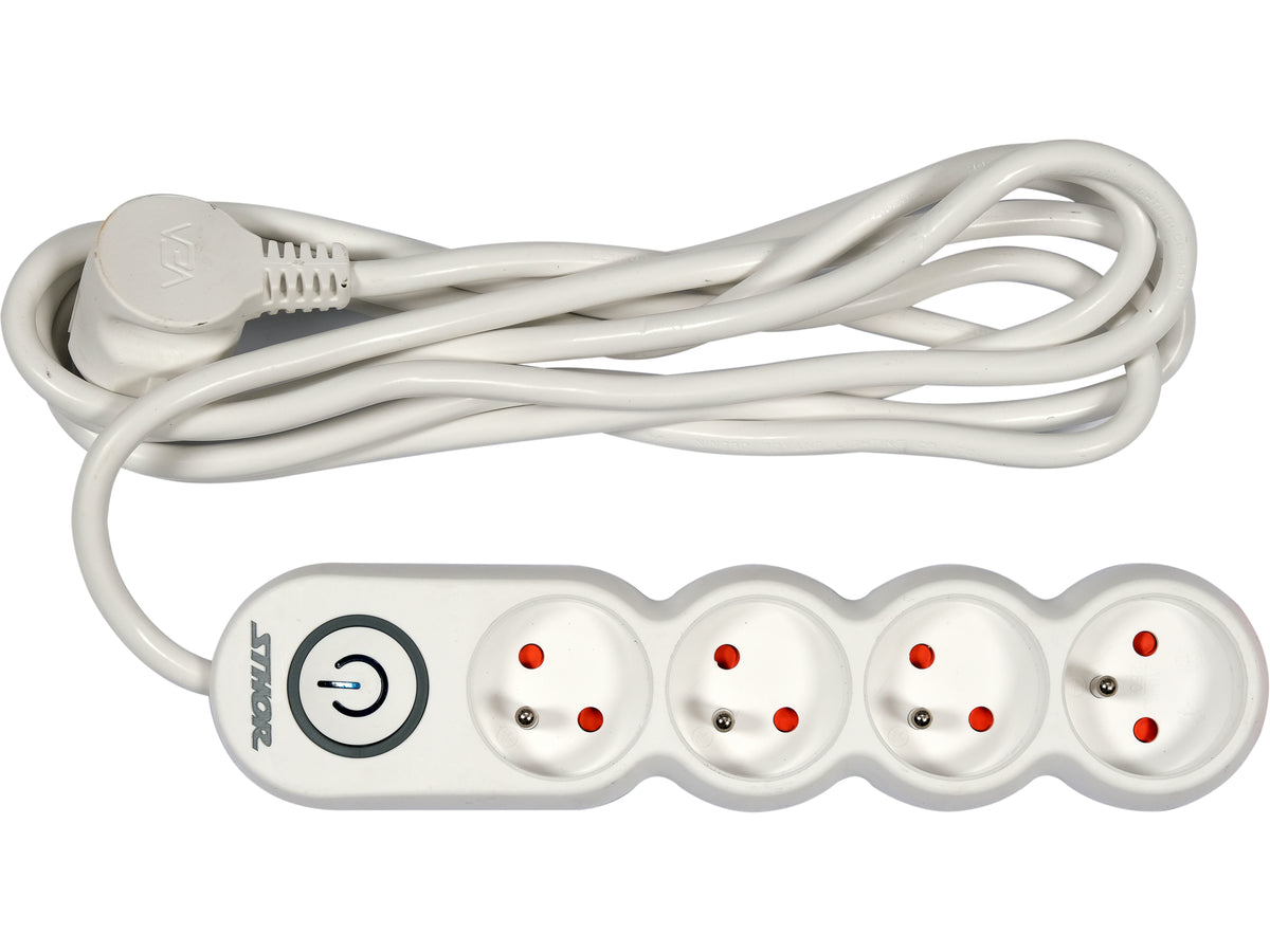 Verlengsnoer Stekkerstrip 4 Sockets Met Aardingschakelaar 3M 1,5MM2