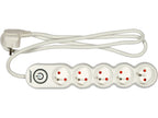 Verlengsnoer Stekkerstrip 5 Sockets Met Aardingschakelaar 1,5M 1,5MM2