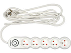 Verlengstekker 5 Sockets Met Aardingschakelaar 3M 1,5MM2