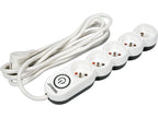 Verlengstekker 5 Sockets Met Aardingschakelaar 3M 1,5MM2