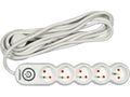 Verlengkabel Stekkerstrip 5 Sockets Met Aardingschakelaar 5M 1,5MM2
