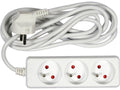 Elektrische Verlengkabel, Wit, 3 Stopcontact Met Aarding, 3M