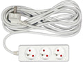 Elektrische Verlengkabel, Wit, 3 Stopcontact Met Aarding, 5M