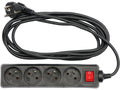 ELEKTRISCHE VERLENGKABEL 4 STOPCONTACT 3M INcl.