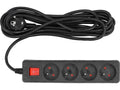 ELEKTRISCHE VERLENGKABEL 4 STOPCONTACT 5M INcl.