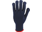 Katoenen-Polyester Handschoenen, Gespot, Marineblauw, 'Psd'