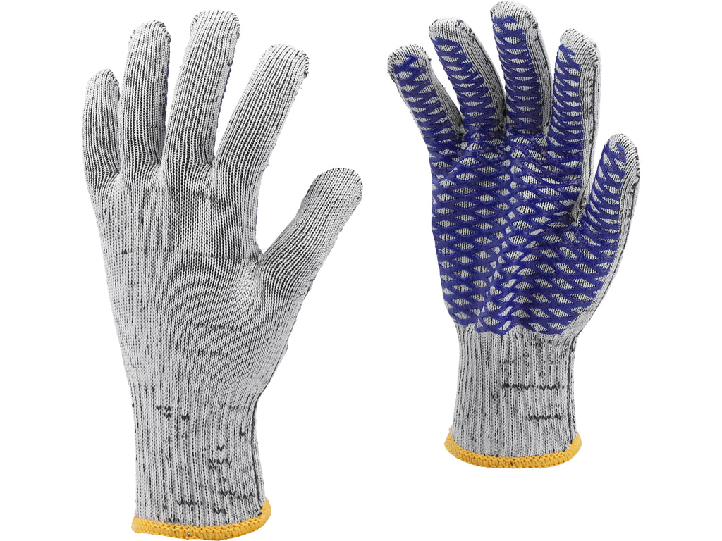 Katoenen En Polyester Handschoenen Met PVC Gaas, Kruis