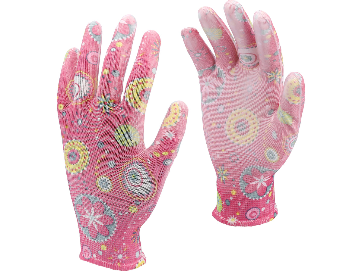 Bloemen Tuinhandschoenen - Donker Roze