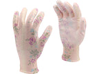 Tuinhandschoenen. Bloemen - Beige 8''