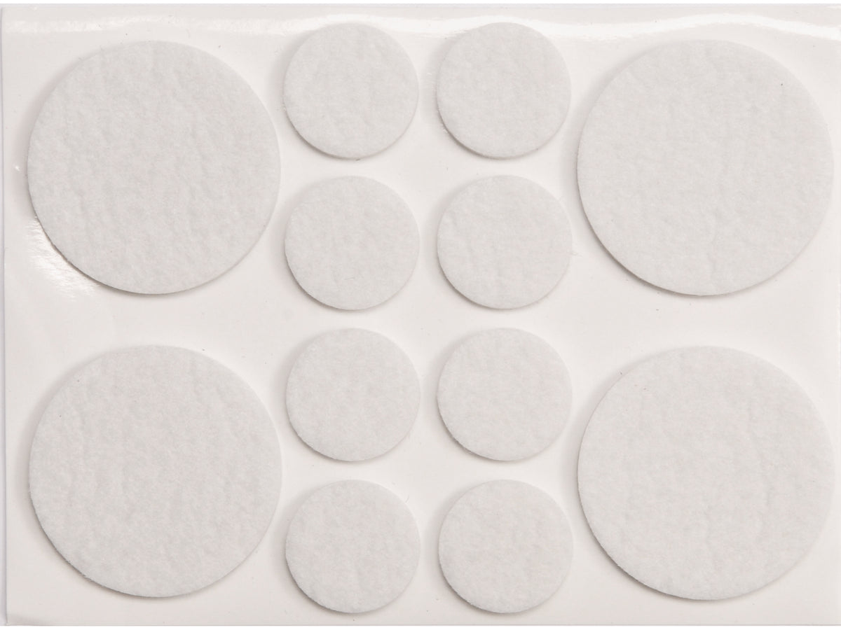 Mix Viltenpads, 20 En 38 Mm, Wit