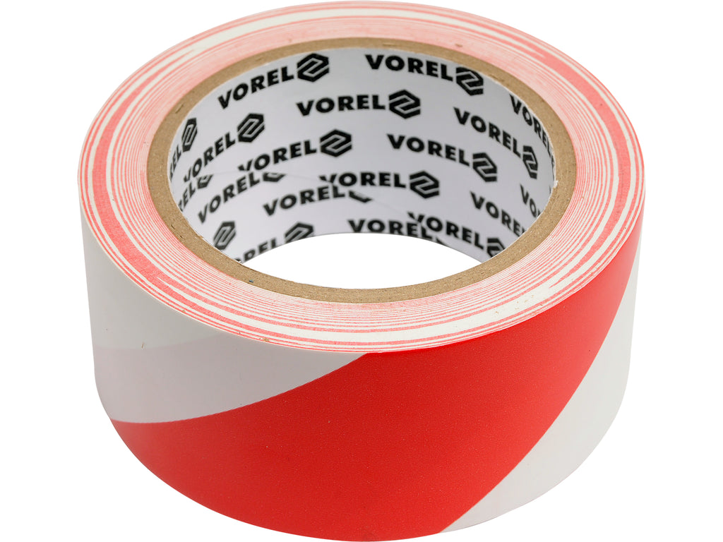 Waarschuwingstape, Kleef, Wit/Rood 48 MM X 33 M