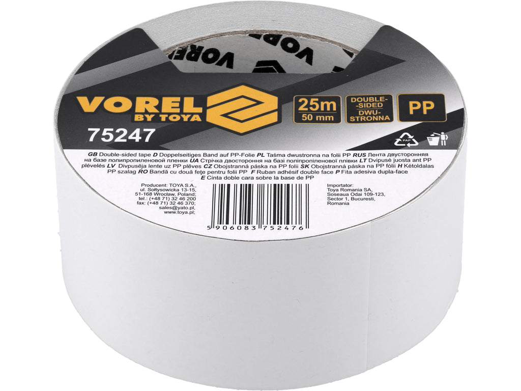 Dubbelzijdige Tape Op Pp-Folie 50 MM X 25 M