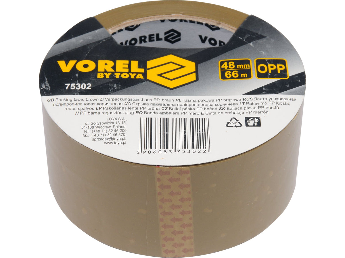 Bruine Pp Verpakkingstape 48 MM X 66 M