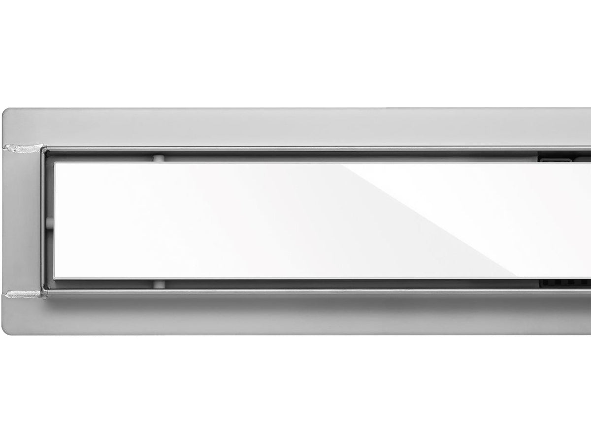 Lineaire Drain Wit Glas 60 CM Nat&Droog
