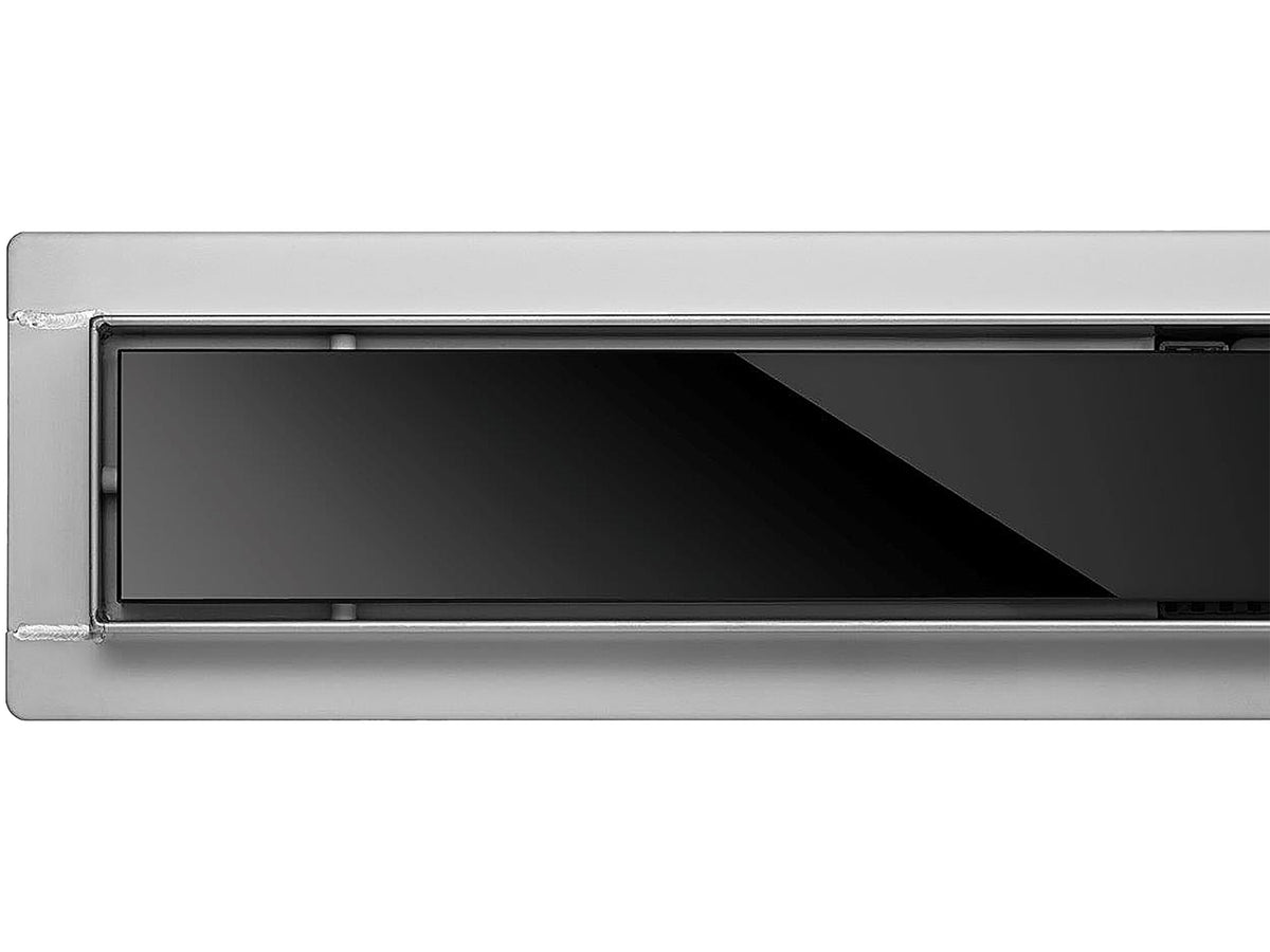 Lineaire Drain Zwart Glas 80 CM Nat&Droog