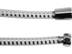 Doucheslang 1,5M PVC Glad Chroom-Wit Antitwist