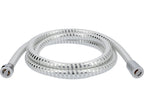 Doucheslang 2,0M PVC Glad Chroom-Wit Antitwist
