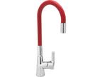 Spoelbakkraan met flexibele uitloop - 'FLEXIBLE' ROOD