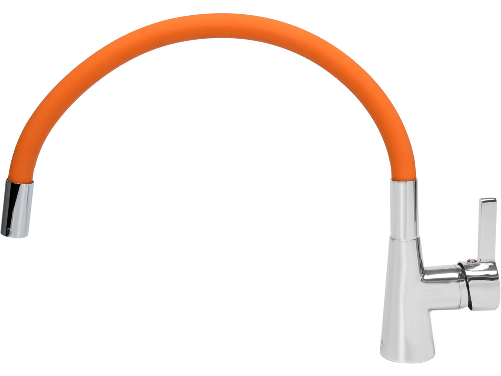 Spoelbakkraan met flexibele uitloop - 'FLEXIBLE' ORANJE