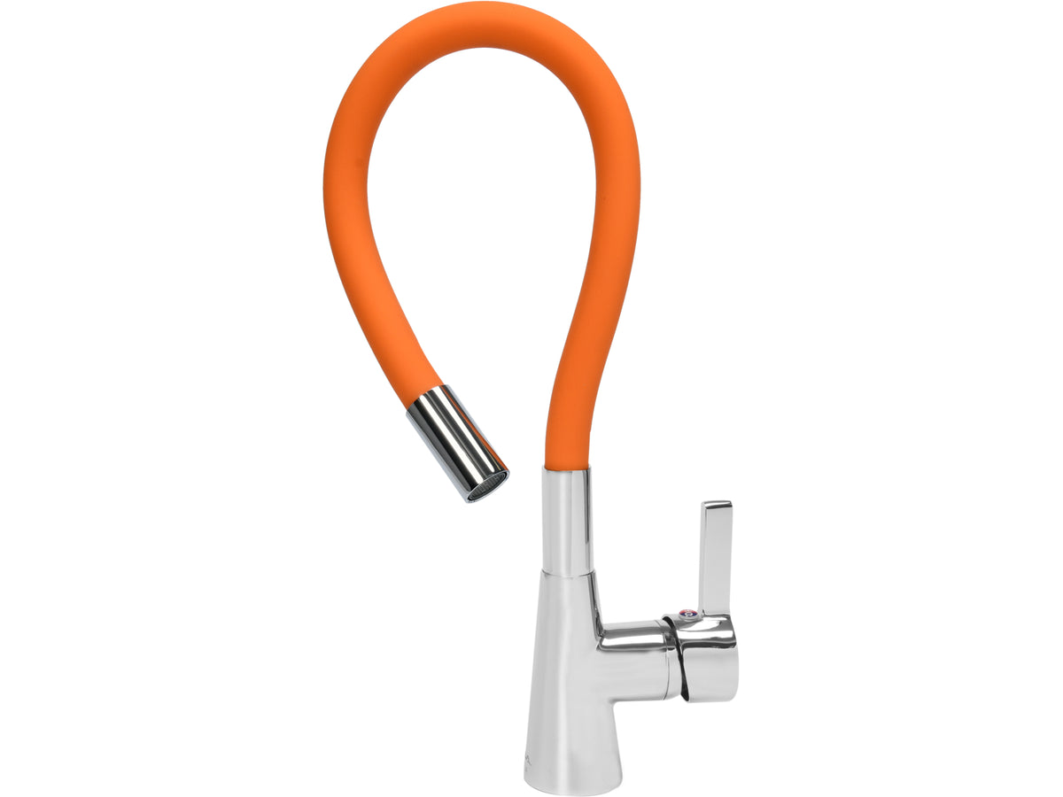 Spoelbakkraan met flexibele uitloop - 'FLEXIBLE' ORANJE