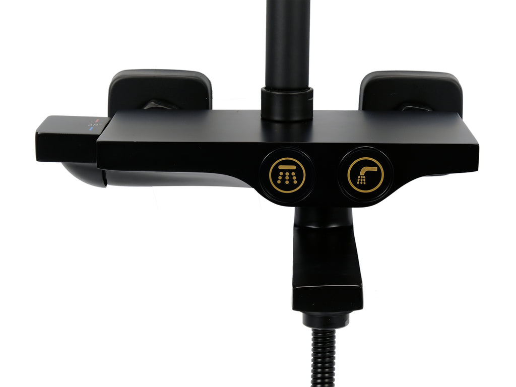 Noir Thermostatische Douchekolom 2