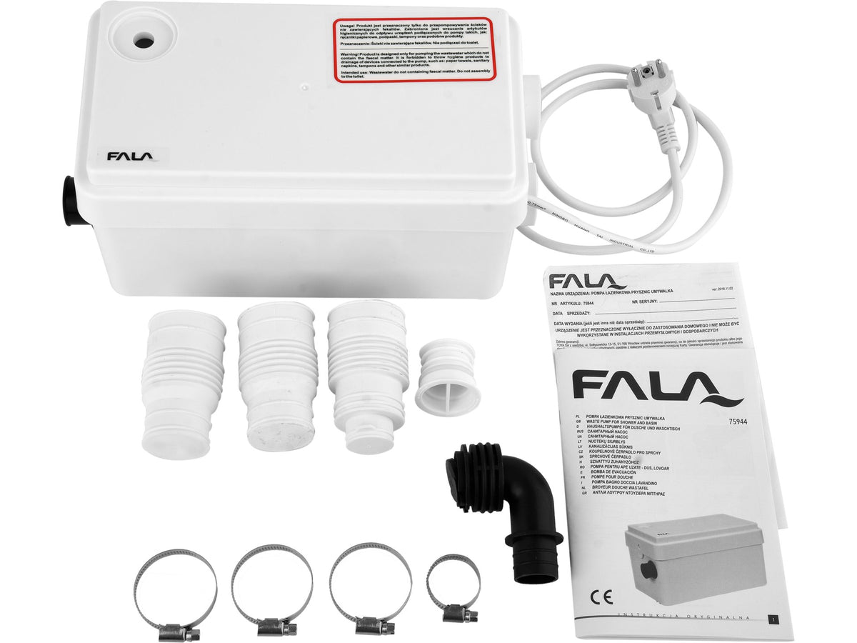 Badkamerpomp Voor Afval Douche En Wastafels (Zonder Aansluiting Voor Wc) 250W H=4M