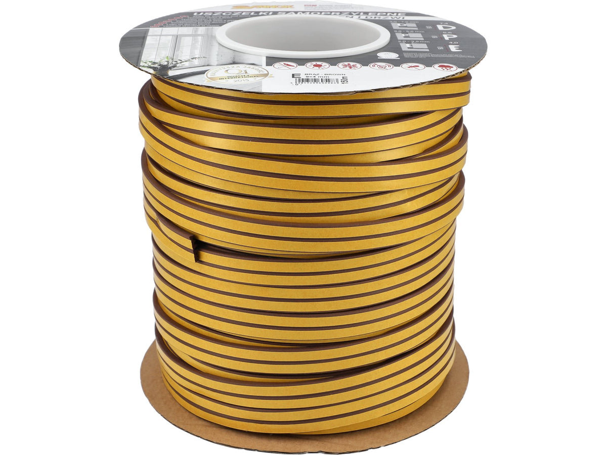 Pakking Voor Ramen En Deuren, Epdm, Type E, Bruin, 150M