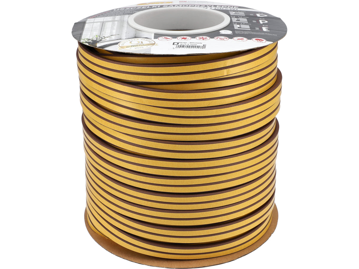 Pakking Voor Ramen En Deuren, Epdm, Type D, Bruin, 100M