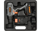 SCHROEVENDRAAIER 18V + 2 X BATTERIJ; 3-5 UUR OPLADER; BATTERIJCAPACITEIT 1,3 Ah X 2 STUKS
