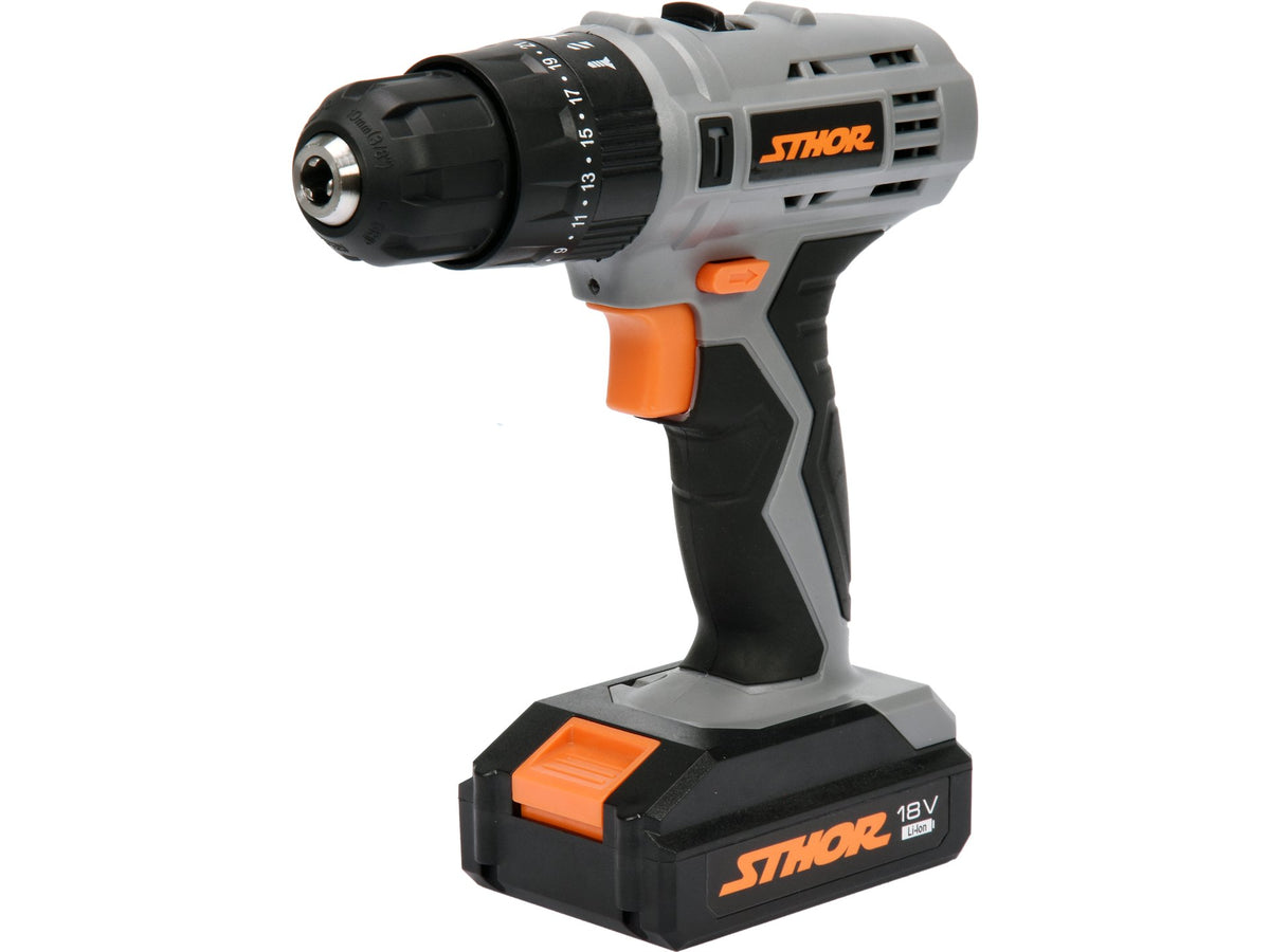 Boormachine Met Slag 18V + 1 X Batterij 1,3AH Li-Ion; 3-5 Uur Oplader